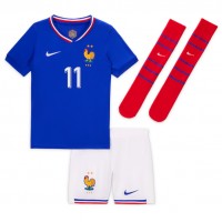 Francúzsko Ousmane Dembele #11 Domáci Detský futbalový dres ME 2024 Krátky Rukáv (+ trenírky)